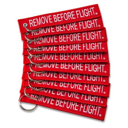 USA🇺🇸 FBA Free Shipping - Remove Before Flight Keychains 10pcs - Stock 960 - Minimum Order 100 packs - $2.5/pack - Clearance Sale