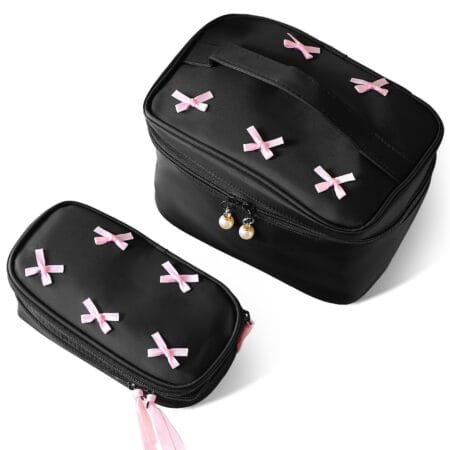 USA🇺🇸 free shipping - 2pcs Black Makeup Bag Set - Stock: 46 - $2.7