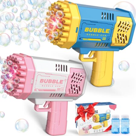 Germany🇩🇪 FBA Free Shipping 2pcs 40-Hole Bubble Guns (Blue & Pink), Stock: 108pcs, MOQ 30, $4.00 each