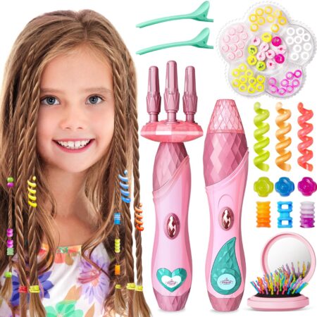 US🇺🇸 FBA Free Shipping, Kids Hair Styling Set (Braider + Beader with Holiday Stickers), Stock: 484, MOQ 50, Price: $2