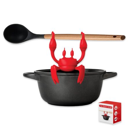 US🇺🇸 FBA Free Shipping, Crab Silicone Utensil Rest (Red), Stock: 378, MOQ 30, Price: $1.6