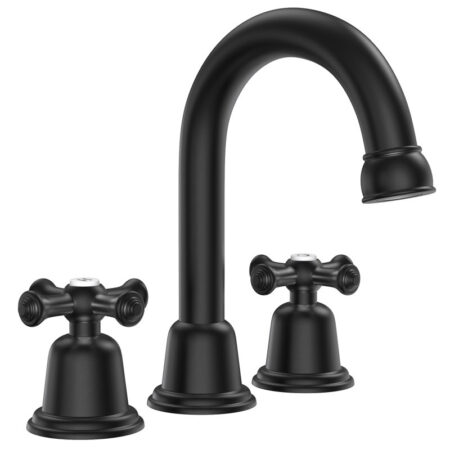 🇺🇸USA Warehouse Pickup (CA94545), Widespread Bathroom Faucet 2-Handle (Matte Black, High-Arc), Stock: 62, MOQ: 62, Price: $5.0
